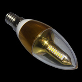 LED蜡烛灯泡3W水晶灯360度发光5730芯片E14E12E15E17拉尾尖泡圆泡
