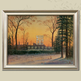 预【Dream】经典手绘古典风景油画装饰画《夕阳下的国会大厦》