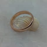 品牌日韩订做纯18K白金黄金玫瑰金情侣对环结婚订婚戒指男女包邮
