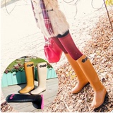 2015新款女式雨鞋韩国时尚套鞋雨靴高筒平跟长水鞋骑士马靴超显瘦