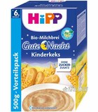 德国原装直邮 喜宝Hipp晚安米粉 婴儿牛奶饼干有机米糊500g 6月+
