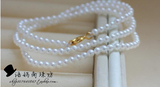 特价定制款 3-3.5mm正圆无暇天然淡水珍珠项链 日本原单外贸尾货