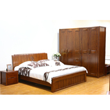 美国进口红橡木特价床 现代简约风格全实木卧房家具 厂家直销