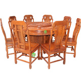 包邮红木实木餐桌椅 组合小户型木质圆桌子简约非洲花梨饭桌