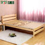 半价 成人床单人床双人床儿童床实木床松木床1.0 1.2 1.3 1.5米宽