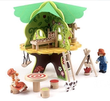儿童益智过家家玩具女 宝宝拆装组合大树房子 娃娃情景场景别墅