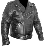男式真皮皮衣哈雷同款牛皮修身短款机车摇滚摩托服男装厚外套夹克