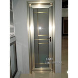 钛镁铝合金玻璃门 卫生间 圆弧平开门 香槟色厨房厕所门 洗手间门