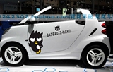 酷企鹅XO 卡通可爱搞笑反光侧门车门拉花汽车身贴纸整车全车贴