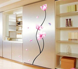 新款鲜花植物系类墙壁图纸花语蝴蝶花卉墙壁装饰贴纸画室画廊墙壁