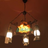 中式仿古树脂个性创意马灯美式乡村loft网伽咖啡厅服装店酒吧吊灯