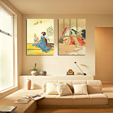 日本浮世绘装饰画料理店壁画日式家居无框画酒店挂画仕女图美人图