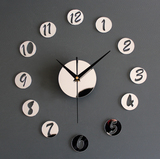 亚克力镜面银色 DIY挂钟表 时尚创意组合时钟 墙贴钟 DIY多色静音