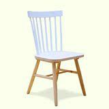 道奇家具实木日式北欧现代风格餐椅小户型时尚白色地中海风情餐椅