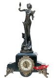 钟表 仿古 古典 欧式 机械座钟铜铸钟 照镜人 高525mm