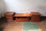 刺猬紫檀非洲黄花梨电视柜三件套组合老船木榆木古典红木实木家具