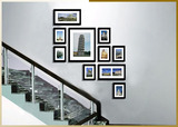 照片墙相框墙 黑白相片墙客厅楼梯装饰背景挂墙相框组合创意画框