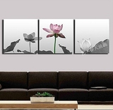 艺术春天欧式高档油画 手绘装饰画客厅组合花卉无框画 抽象三联画