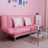 田园多功能小户型布艺折叠沙发床1.2 1.5 1.8米单人双人沙发 特价