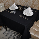 yeetex 全棉黑色桌布 高档西餐厅咖啡厅酒店欧式纯色台布 可定制