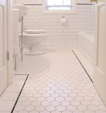 大六角陶瓷马赛克瓷砖白色哑光 厨房卫生间阳台墙砖浴室防滑地砖