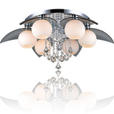 创意新款球形玻璃罩吸顶灯 客厅餐厅现代宜家3/5/6头LED水晶灯