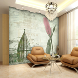 金品简约墙画墙纸环保PVC现代艺术电视背景壁纸大型壁画欧式风景