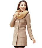 清仓特价 2015冬装新款韩版修身大衣羊毛呢外套毛呢大衣女