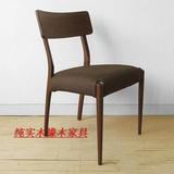 正品美国进口白橡木家具纯实木餐椅日式椅子现代简约软包椅布面椅