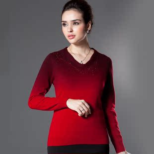 绒道自然 女士<em>羊绒</em>衫 时尚都市<em>风格 羊绒毛衣</em> 针