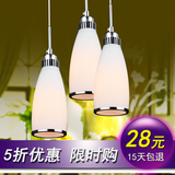 餐厅吊灯2015新款餐厅灯简约现代创意小餐吊灯三头LED田园灯具