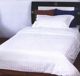 宾馆酒店床上用品批发 全棉布草纯白加密床单 白色单人纯棉床单