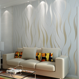 简约现代环保无纺布条纹墙纸3D立体卧室客厅电视沙发背景墙壁纸