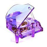 韵升机芯紫色水晶钢琴音乐盒八音盒送礼朋友生日情人节礼物可发光