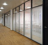 上海办公高隔断 钢化玻璃隔断墙  双层玻璃带百叶办公室屏风隔断