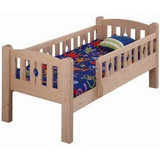 新品特价 实木儿童床少年床婴儿床简约单人床带护栏松木可定做