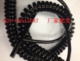 PU弹簧线 耐磨弹簧电线 手轮线 螺旋电缆线4芯X1.5  工作3米