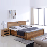 现代简约卧室家具中式高箱储物双人床1.5/1.8米排骨架高箱特价03