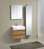 60cm特价现代简约浴室柜 实木卫浴柜 梳洗台 带旋转边柜隐藏镜柜