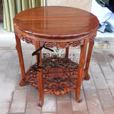 新巢居古典红木家具 非洲黄花梨 半圆形半月桌 边几 角几 墙边桌