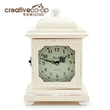 预售 可立特 美式乡村 仿古时钟 创意时钟 桌面摆台式木盒钟