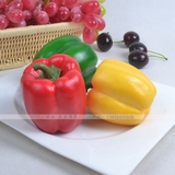 批发仿真蔬菜 水果 食物模型 轻型圆椒 菜椒 摄影道具 橱柜装饰品