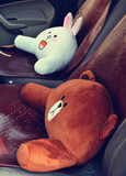 韩国卡通可爱沙发靠垫办公室腰枕椅子汽车护腰靠枕靠背垫床头抱枕
