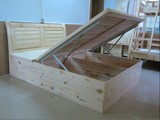 广州全纯实木松木家具全屋定做订制箱体床1.51.8米双人中式储物箱