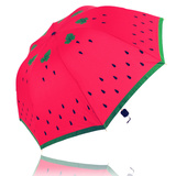 包邮折叠韩国创意伞三折雨伞可爱水果西瓜伞拱形公主伞清新遮阳伞