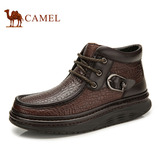 camel骆驼男靴 春季新款真皮头层牛皮短靴保暖男士时尚皮靴
