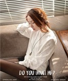少女装春季2015新款 韩版外套女版学生套头白色长袖卫衣女薄款潮