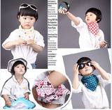 猿人头韩版婴儿童三角巾宝宝男女三角口水巾头巾围巾围嘴纯棉用品