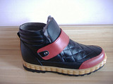 台湾红蜻蜓男童皮鞋棉鞋 加绒 真皮皮鞋断码促销　