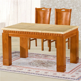 厂家直销现代简约小户型实木橡木餐桌长方形饭桌全餐台1.81.51.3m